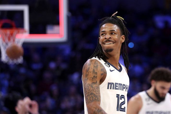 Ja Morant, bakvörður Memphis Grizzlies, tekur oft upp á ýmsu í leikjum sínum í NBA-deildinni.