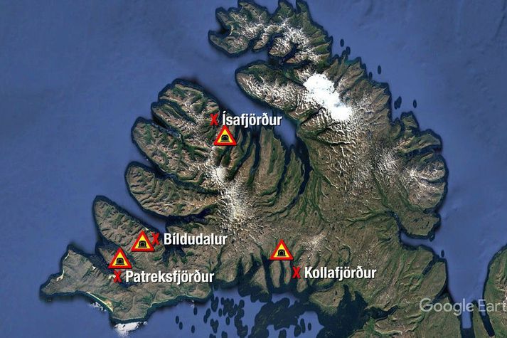 Tvenn göng, undir Mikladal og Hálfdán, þyrfti til að tengja Patreksfjörð, Tálknafjörð og Bíldudal með láglendisvegi. Kallað er eftir göngum undir Klettsháls, milli Skálmarfjarðar og Kollafjarðar. Milli Ísafjarðar og Súðavíkur er kallað eftir Álftafjarðargöngum.