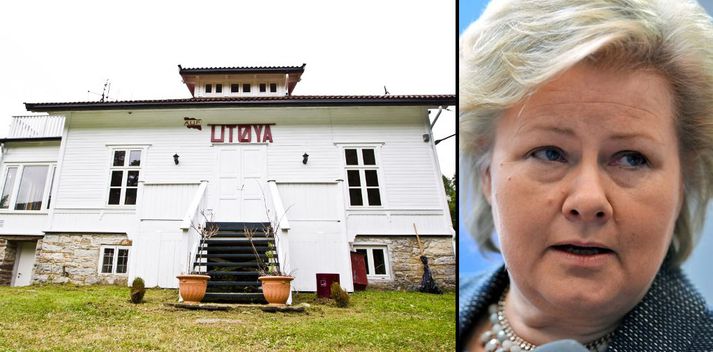 Erna Solberg ávarpaði þjóð sína í miðborg Óslóar í morgun í tilefni af því að þrjú ár eru liðin frá ódæðisverkunum í Útey þar sem 77 létu lífið.