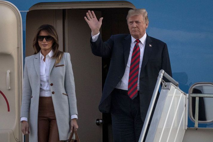 Bandarísku forsetahjónin, Melania og Donald Trump.