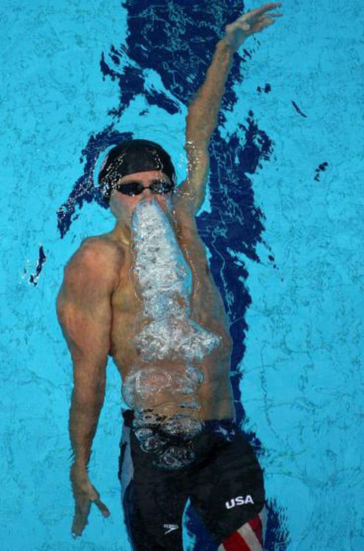 Lochte í lauginni.
