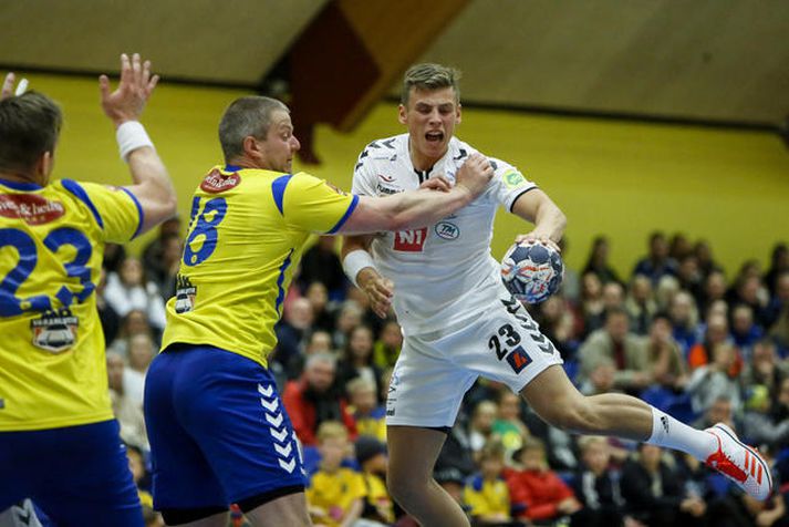 Theodór Sigurbjörnsson bjargaði stigi fyrir ÍBV á síðustu stundu.