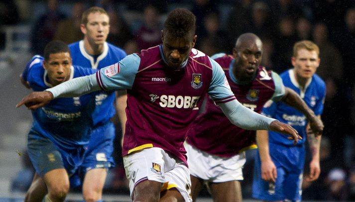Ricardo Vaz Te gerði þrennu fyrir West Ham í dag.