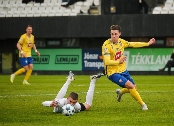 Sveinn Margeir Hauksson kom KA úr afar slæmum málum í kvöld, með tveimur mörkum.