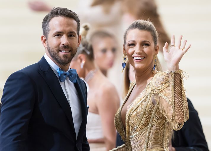 Blake Lively ásamt eiginmanni sínum Ryan Reynolds.