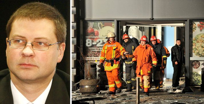 Valdis Dombrovskis, forsætisráðherra Lettlands, sagði af sér embætti í dag og er ríkisstjórn landsins þar með fallin.