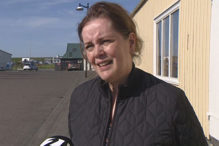 Svandís ræddi við fréttastofu að loknum blaðamannafundi ríkisstjórnarinnar.
