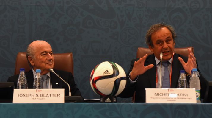 Sepp Blatter og Michel Platini.