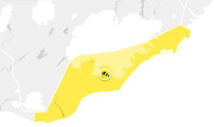 Má búast við allhvassri eða hvassri norðanátt undir Vatnajökli í dag og snörpum vindhviðum