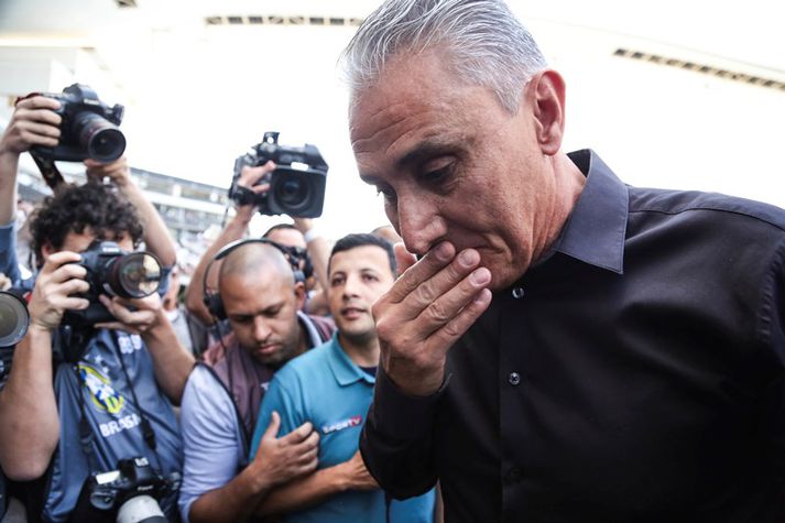 Tite er hér eftir leik með Corinthians.