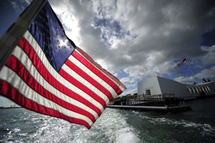 Árásanna á Pearl Harbour var minnst í dag.
