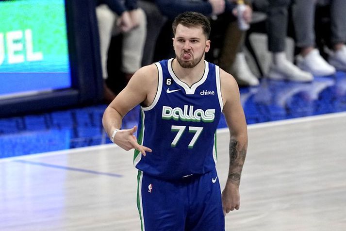 Luka Doncic var enn á ný í stuði í nótt.