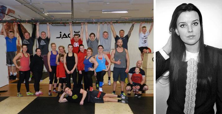 Dagný æfði af kappi í Crossfit Hengli í Hveragerði.