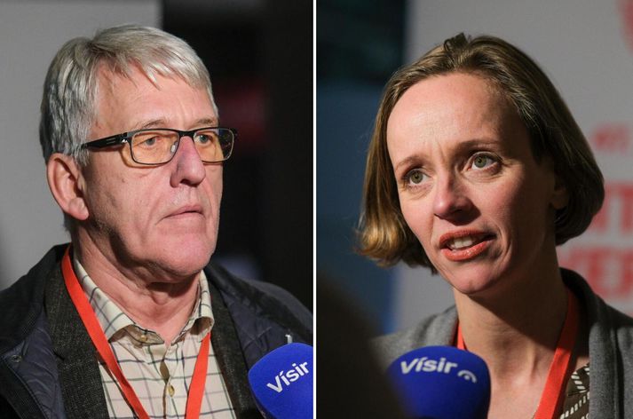 Finnbjörn Hermannsson, fráfarandi forseti ASÍ, og Halla Gunnarsdóttir, formaður VR.