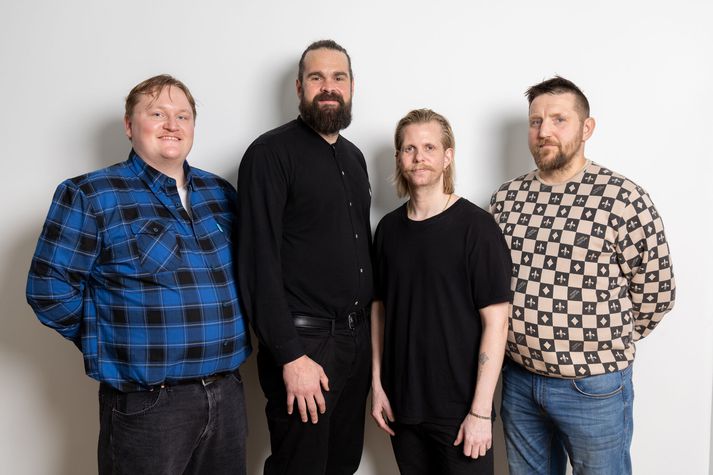 Karlahópur Hugarafls, sem er nokkurs konar sjálfshjálpar- og jafningjahópur, hefur á aðeins fjórum árum þróast úr hugmynd í eitt vinsælasta úrræði félagsins. Frá vinstri eru Alexander Steingrímsson, Grétar Björnsson, fræðslu- og stuðningsfulltrúi Hugarafls og formaður framkvæmdarstjórnar félagsins, Finnbjörn Hvanndal Finnbjörnsson og Maciek Jablonski.