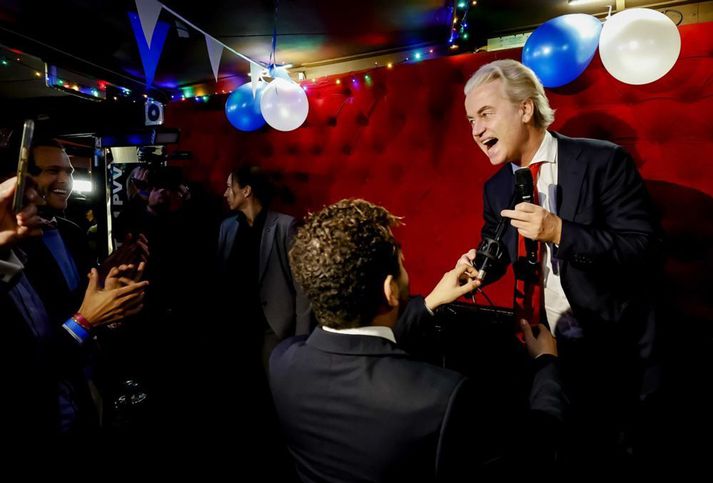 Geert Wilders hefur gert sitt til þess að reyna að ná til breiðara kjósendahóps en áður.