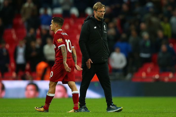 Jürgen Klopp og Philippe Coutinho.