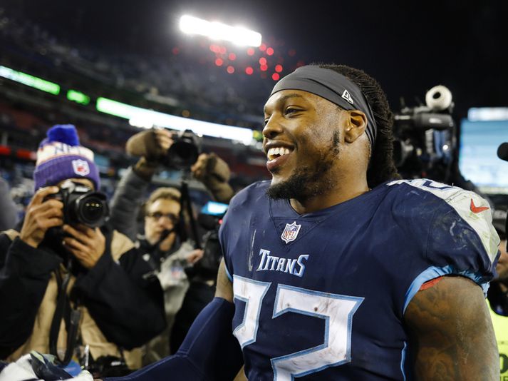 Derrick Henry var í rosalegu stuði í nótt.