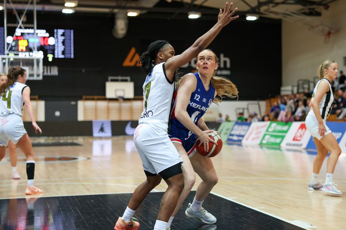 Frá leik eitt í einvígi KR og Keflavíkur.