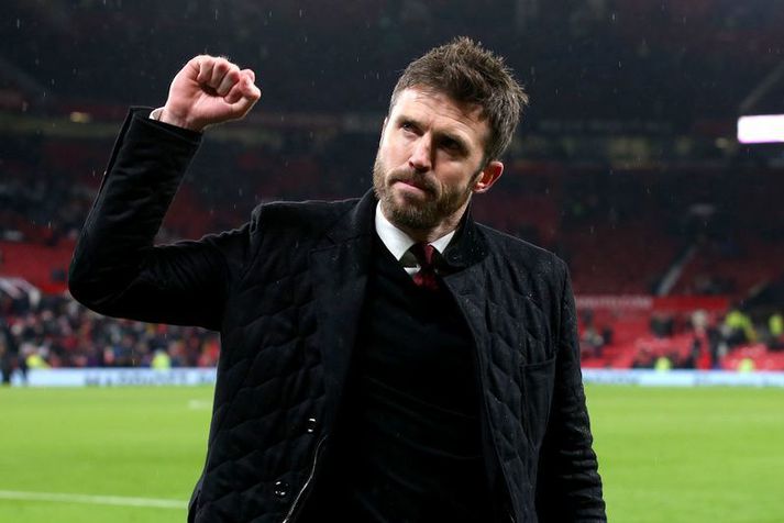 Michael Carrick stýrði Manchester United til sigurs í tveimur leikjum.