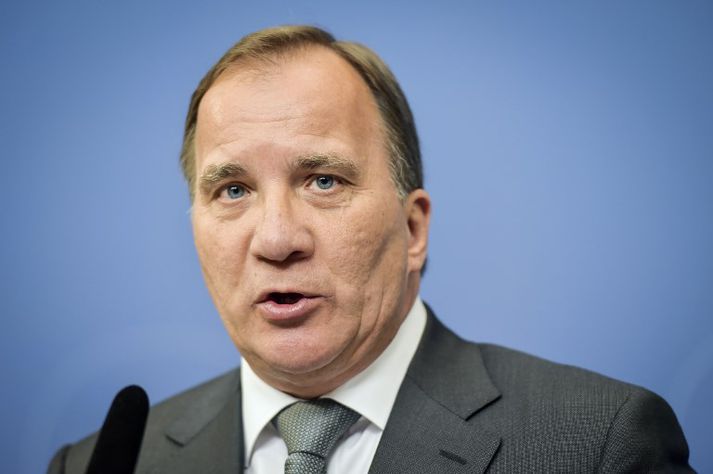Stefan Löfven á ekki sjö dagana sæla um þessar mundir.