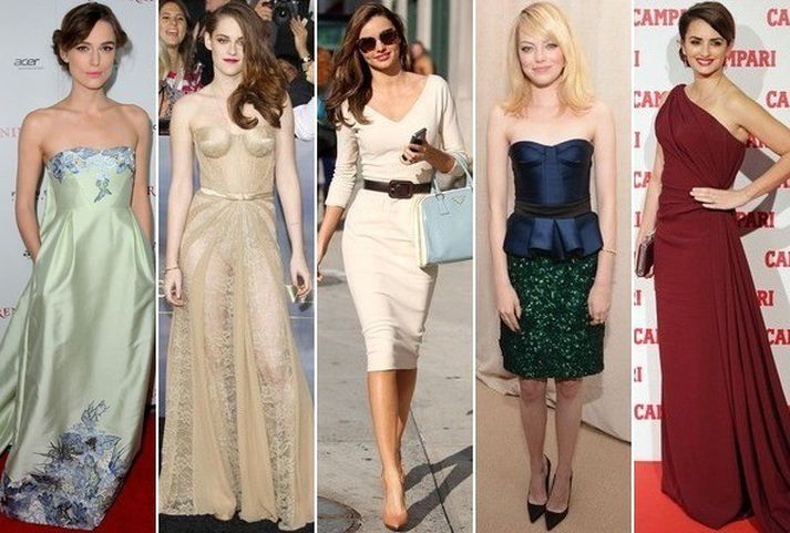 Keira Knightley, Kristen Stewart, Miranda Kerr, Emma Stone og Penelope Cruz voru valdar best klæddu stjörnur vikunnar.