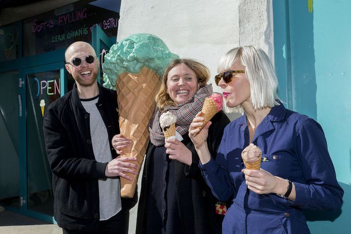 Þau Bobby Breiðholt, Lóa Hjálmtýsdóttir og Rán Flygenring hafa öll mikinn áhuga á bæði smáhlutum og ís.