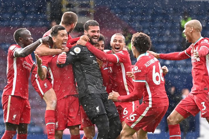 Alisson hefur skorað eitt mark fyrir Liverpool.