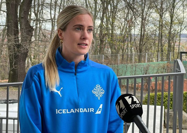 Berglind Björg Þorvaldsdóttir skoraði eitt marka Íslands í stórsigrinum á Hvíta-Rússlandi.