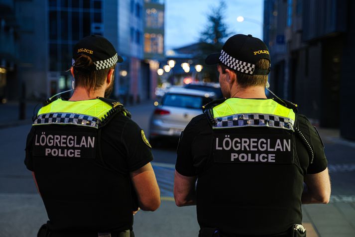 Mikill viðbúnaður lögreglu var á vettvangi.