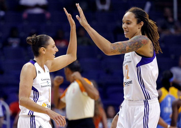 Diana Taurasi og Brittney Griner verða báðar með Phoenix Mercury á komandi tímabili.