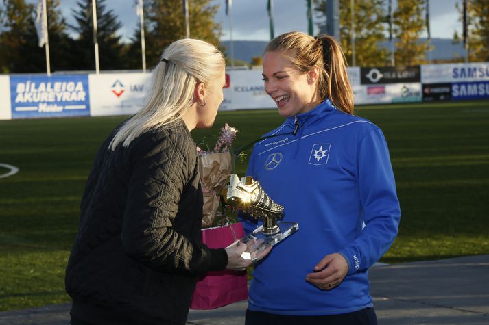 Harpa Þorsteinsdóttir var markahæsti leikmaður síðustu leiktíðar.