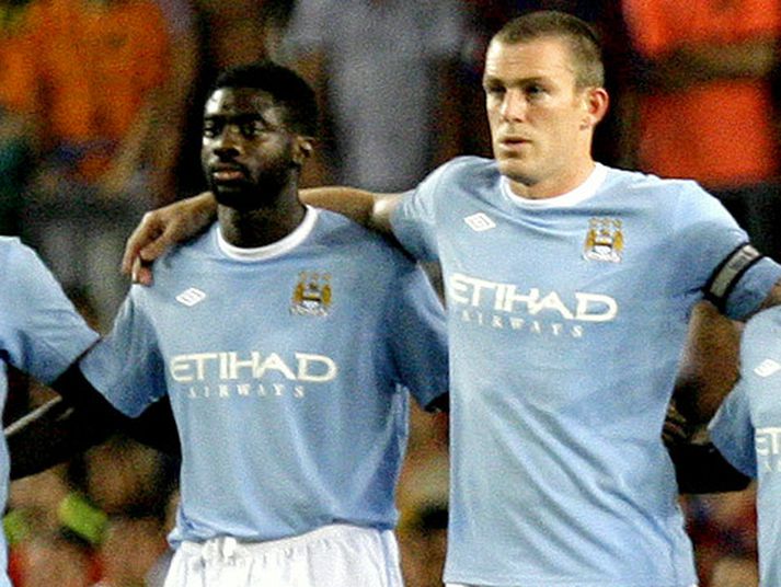 Nýi og gamli fyrirliðinn hjá Manchester City.