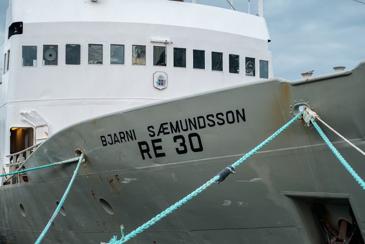 Bjarni Sæmundsson, rannsóknaskip Hafrannsóknstofnunar, við landfestar í Reykjavík. Hafró veitir ráðgjöf um úthlutun kvóta á grundvelli vísindalegs mats á fiskistofnum.