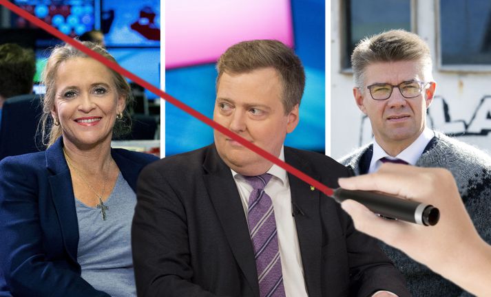 Sigmundur Davíð Gunnlaugsson, Gunnar Bragi Sveinsson og Þorgerður Katrín Gunnarsdóttir skipa efstu þrjú sætin.