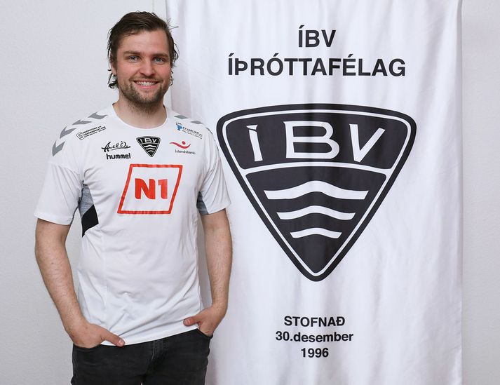 Guðjón Pétur skoraði eitt af mörkum ÍBV í dag.