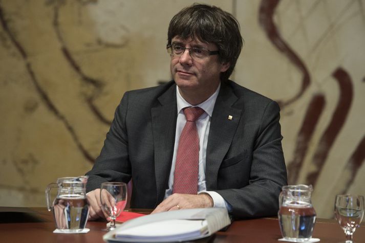 Carles Puigdemont er forseti heimastjórnar Katalóníu.