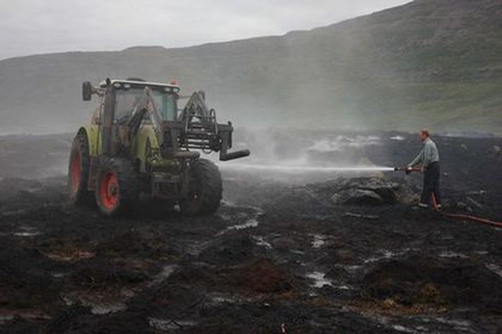 Frá slökkvistarfi í Súðavík í sumar.