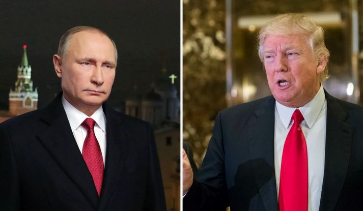 Vladimir Putin og Donald Trump.