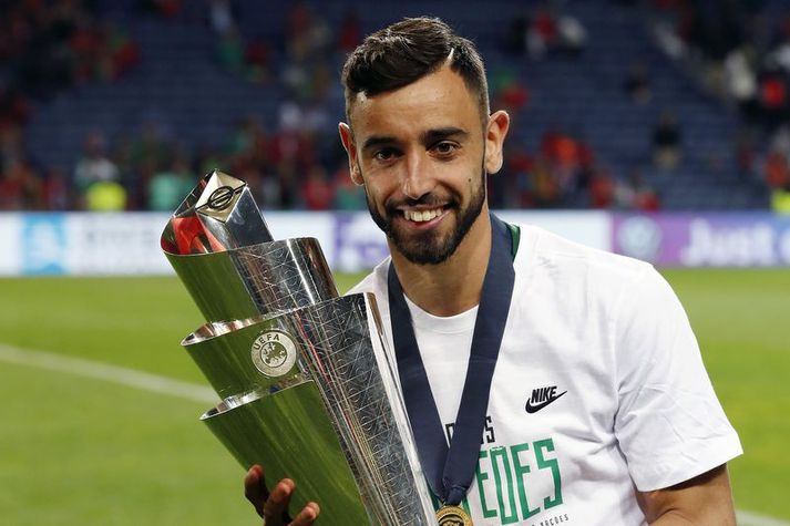 Bruno Fernandes vann Þjóðadeildina með portúgalska landsliðinu í sumar.