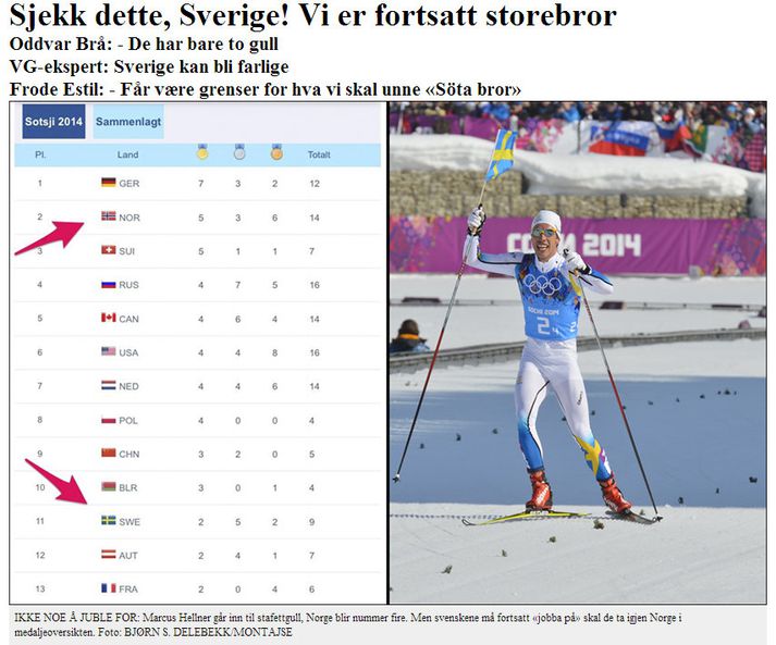 "Skoðið þetta, Svíþjóð! Við erum áfram stóri bróðir.“