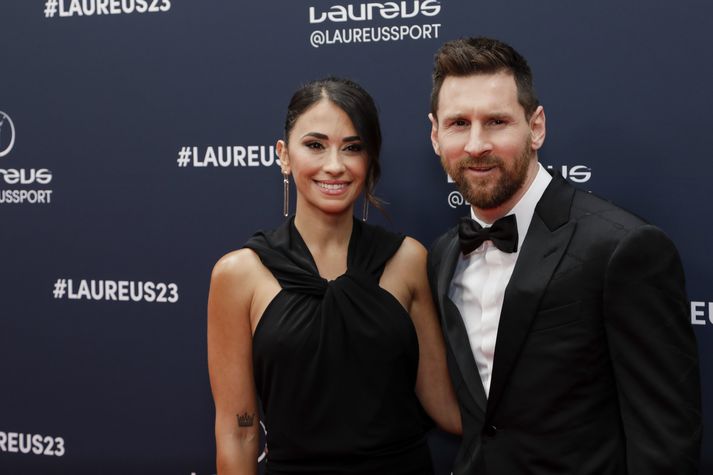 Antonela Roccuzzo og Lionel Messi eiga þrjú börn saman.