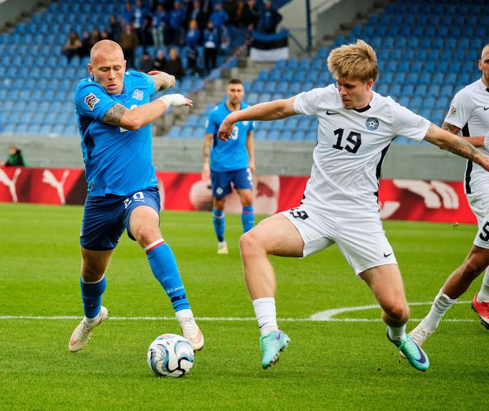 Ísland og Eistland gerðu 1-1 jafntefli á Laugardalsvelli fyrir viku en mætast í Eistlandi á þriðjudaginn.