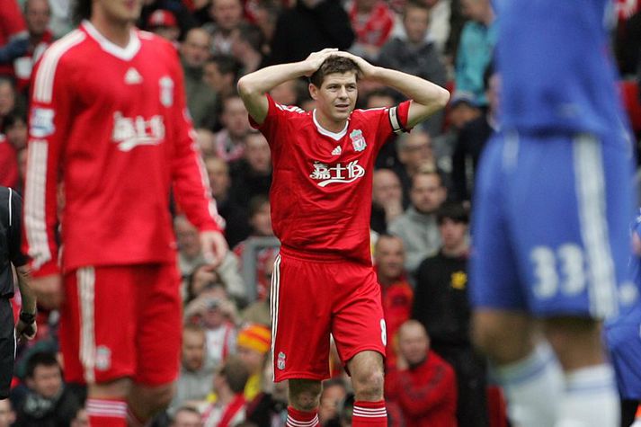 Steven Gerrard, fyrirliði Liverpool.