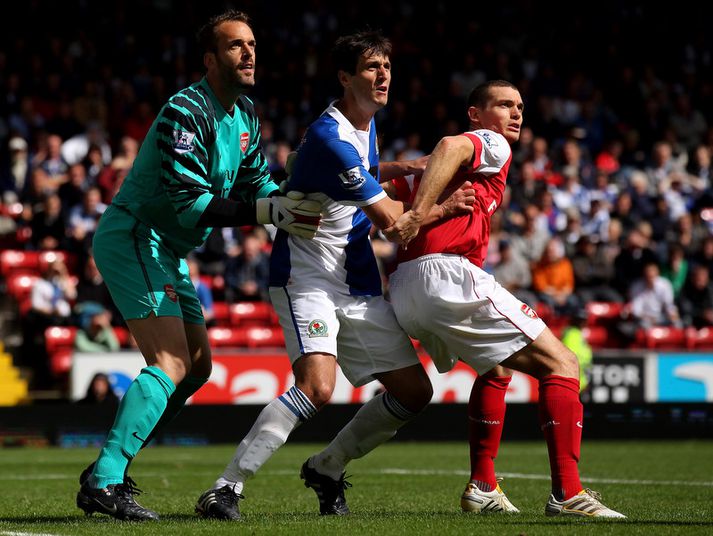 Manuel Almunia í leik á móti Blackburn.