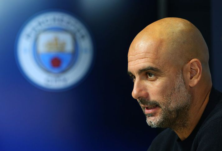 Pep Guardiola hefur náð flottum árangri hjá Man. City en þó ekki enn í Meistaradeildinni.