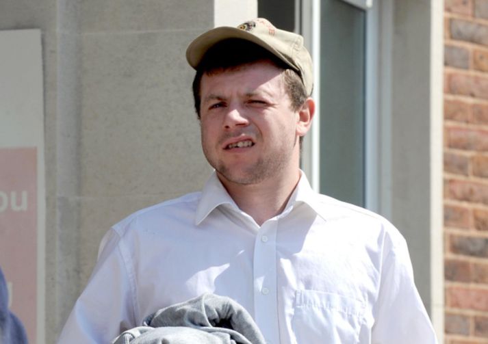 Anthony Stallard fyrir utan dómshúsið á dögunum.