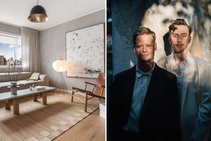 Einar Guðmundsson og Aron Freyr Heimisson hafa sett íbúð sína á Bergþórugötu á sölu.