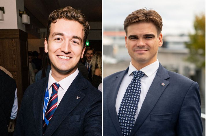 Viktor Pétur Sveinsson, varaþingmaður Sjálfstæðisflokksins, og Anton Sveinn McKee, varaþingmaður Miðflokksins.