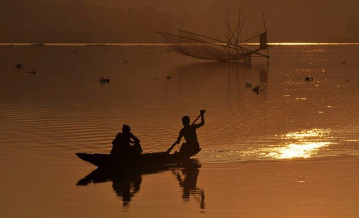 Frá Brahmaputra ánni í Indlandi